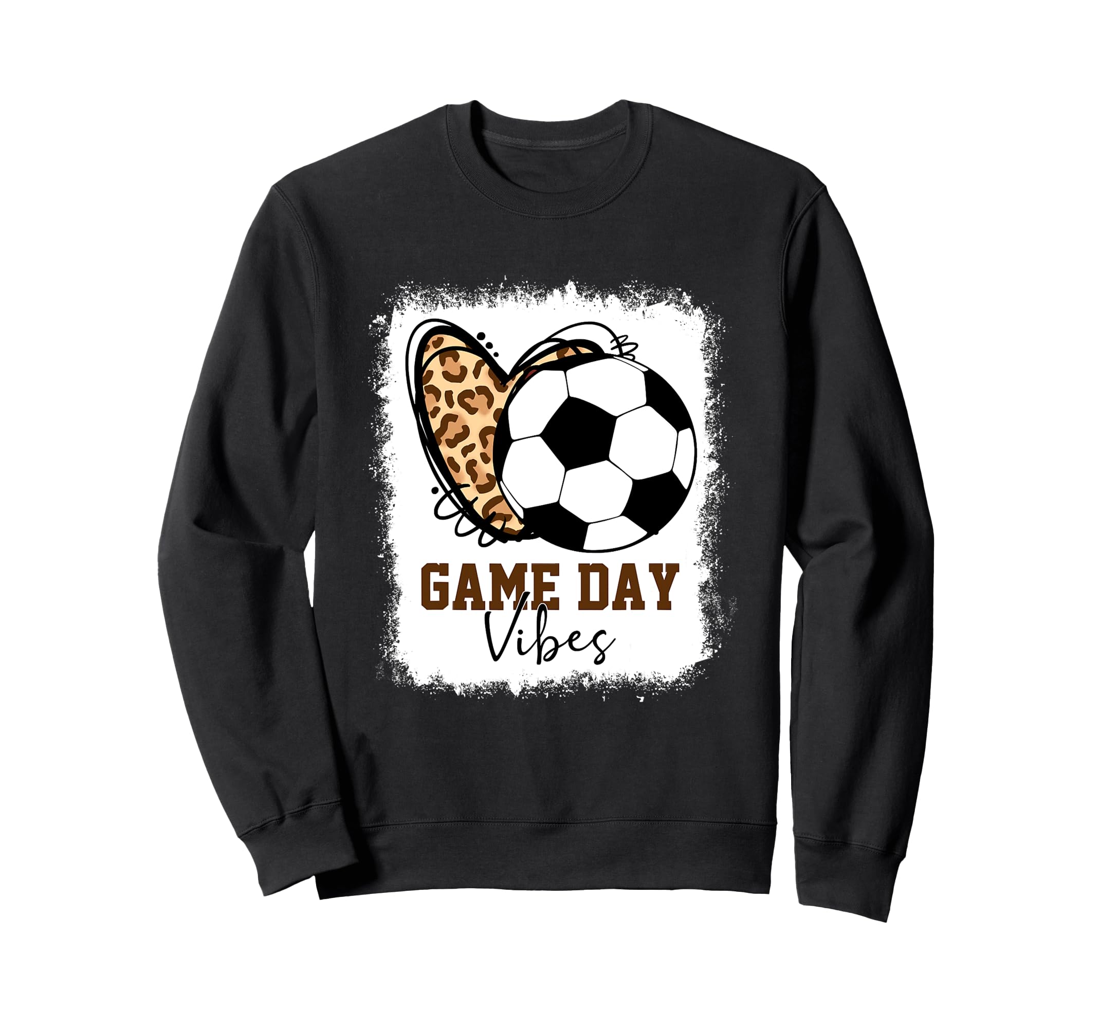 Bleached Soccer Game Day Vibes Sweatshirt - Trendy Graphic for Adults - T-Shirt, Sweatshirt, Hoodie
