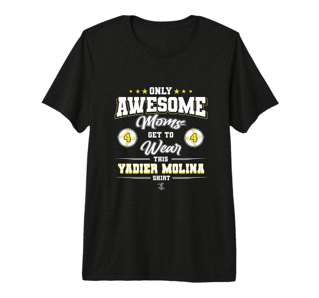 Yadier Molina Awesome Moms Tri Blend T-Shirt - Unique Graphic Men Women - T-Shirt, Sweatshirt, Hoodie