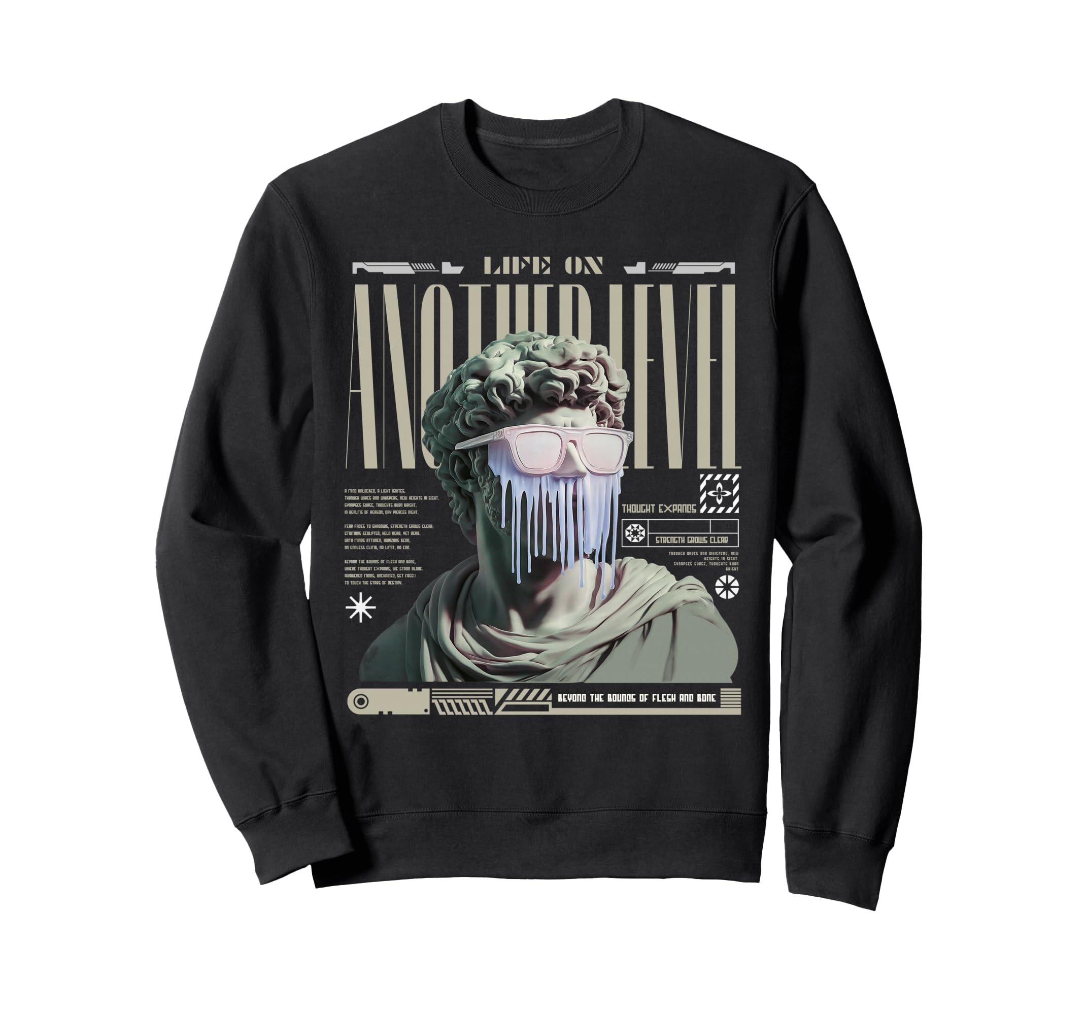 Y2K Another Level Bold Urban Sweatshirt - Graphic Print for Adults - T-Shirt, Sweatshirt, Hoodie