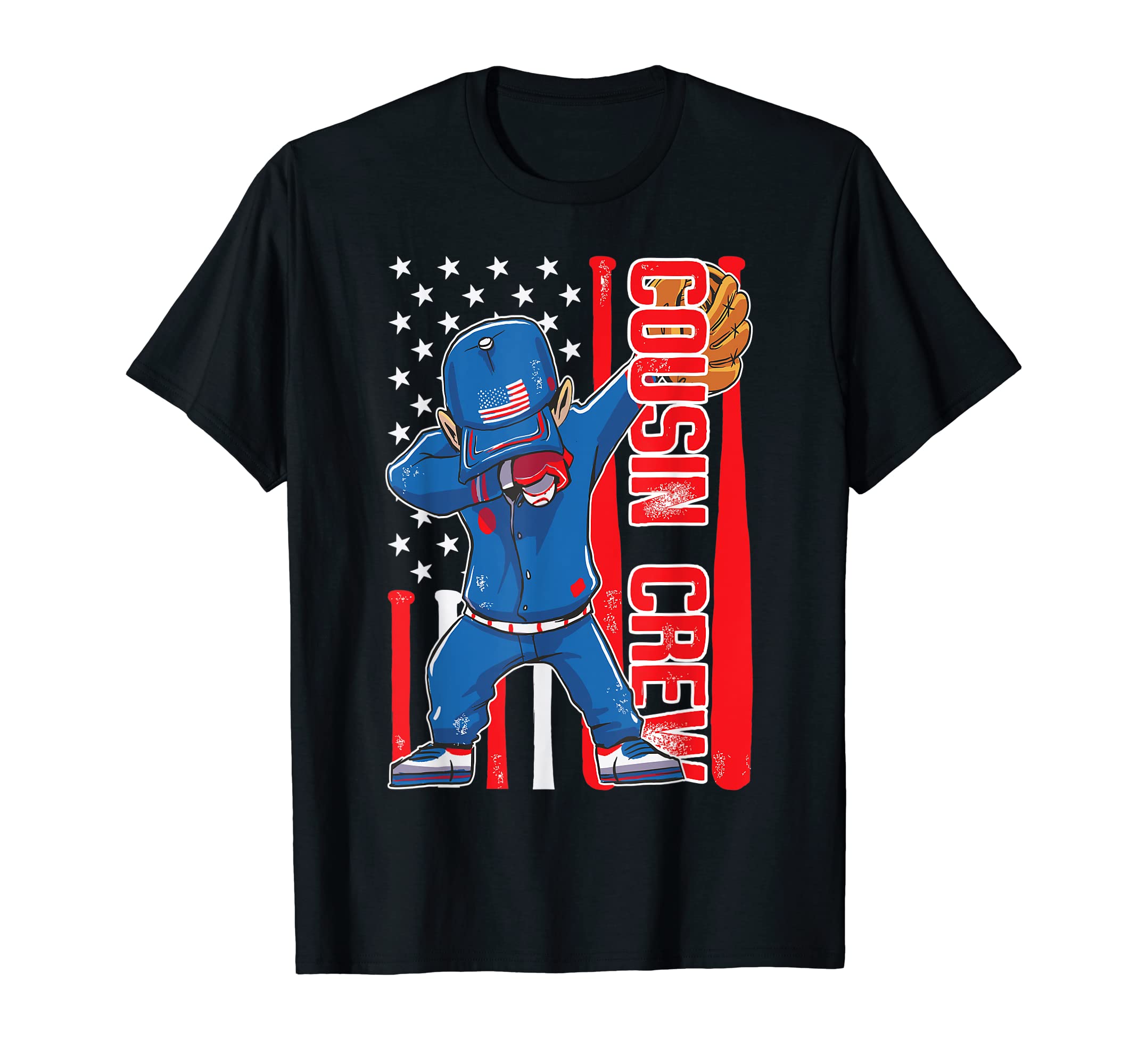 Cousin Crew Dabbing Squad Baseball T-Shirt - Streetwear Style Unisex - T-Shirt, Sweatshirt, Hoodie