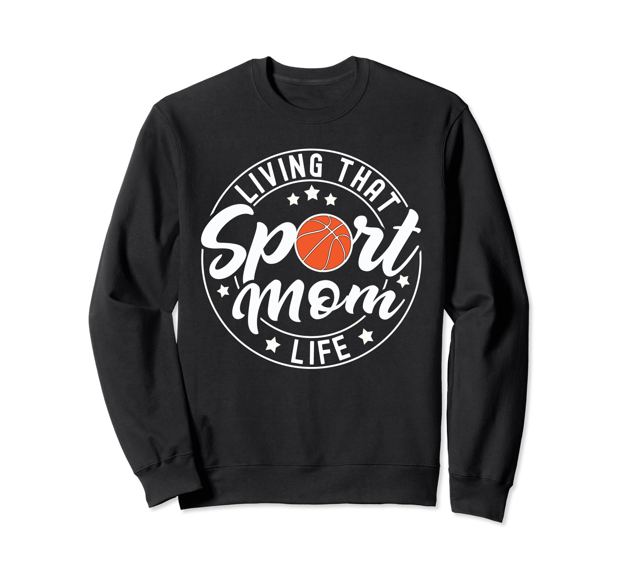 Living That Sport Mom Life Baseball Sweatshirt - Graphic Print for Adults - T-Shirt, Sweatshirt, Hoodie