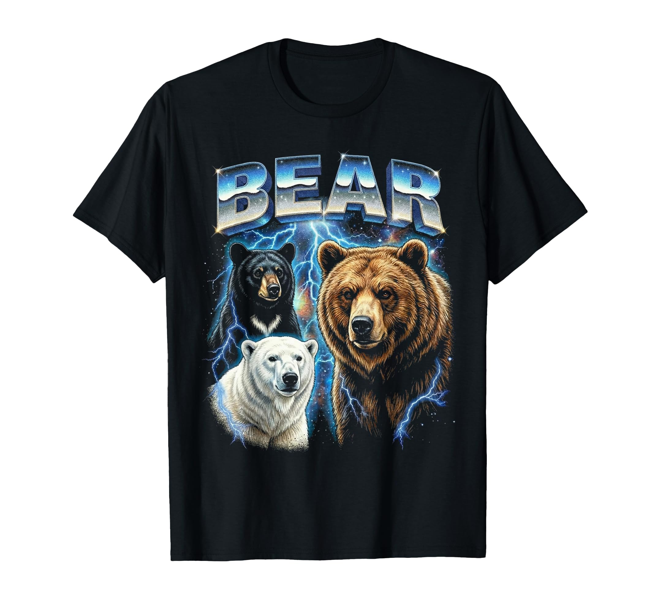 Bear 80S Funny Bear Wildlife 90S T-Shirt - Unique Graphic for Adults - T-Shirt, Sweatshirt, Hoodie