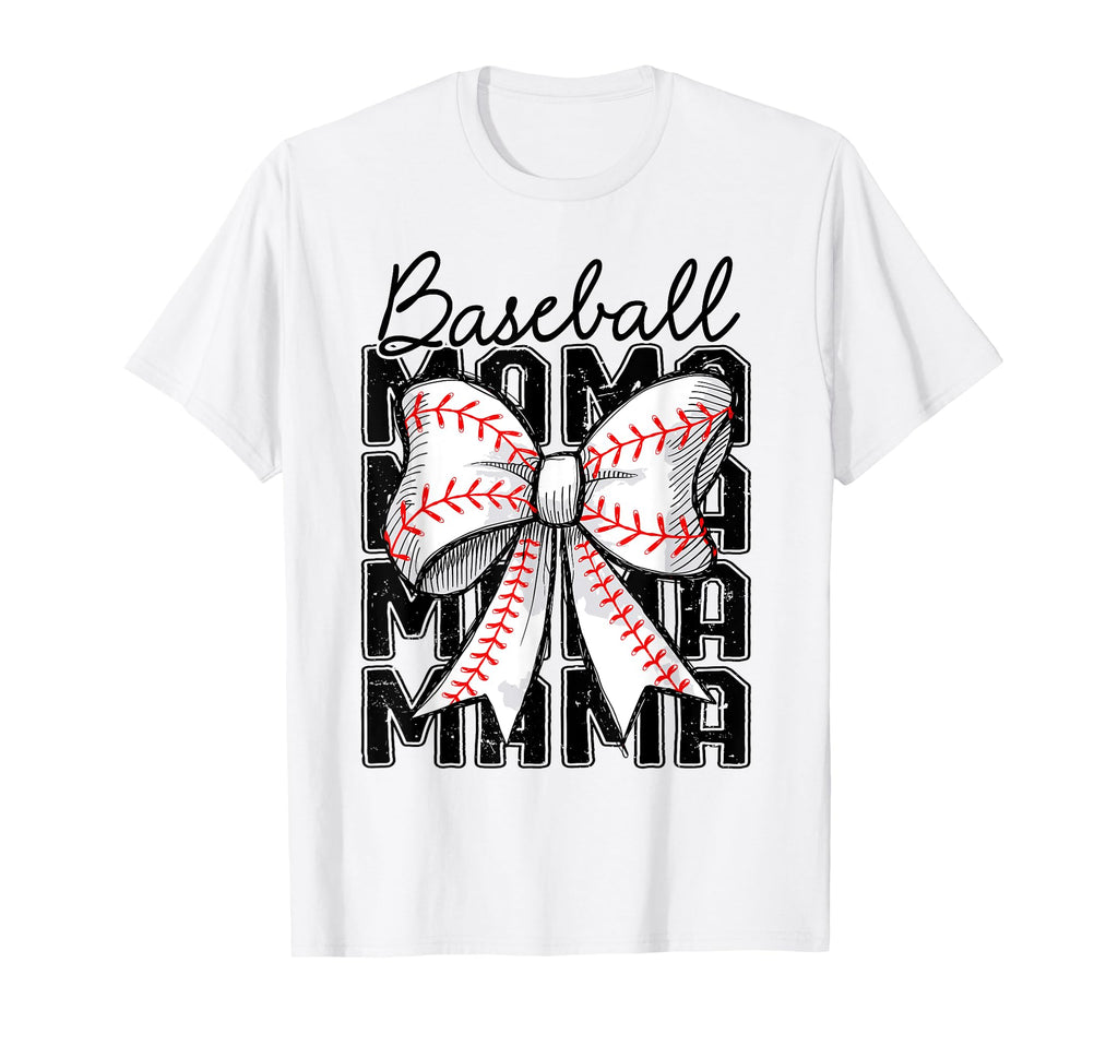 Baseball Mama Coquette Bow Baseball Lover T-Shirt - Unique Graphic Unisex - T-Shirt, Sweatshirt, Hoodie