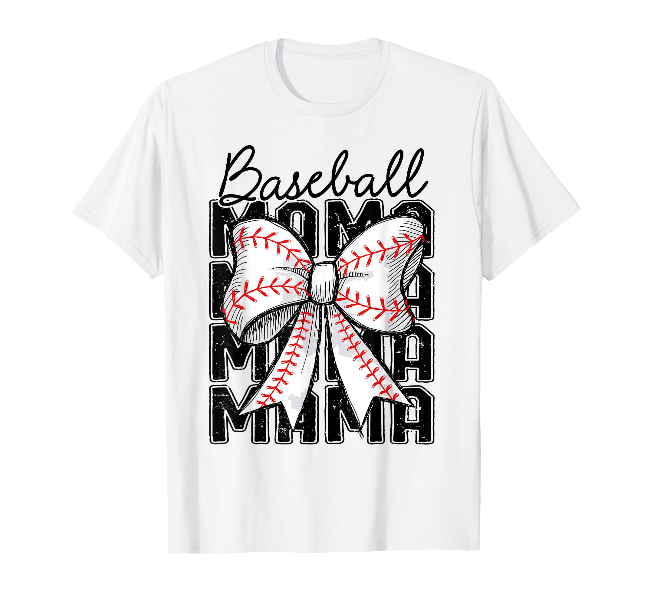 Baseball Mama Coquette Bow Baseball Lover T-Shirt - Unique Graphic Unisex - T-Shirt, Sweatshirt, Hoodie
