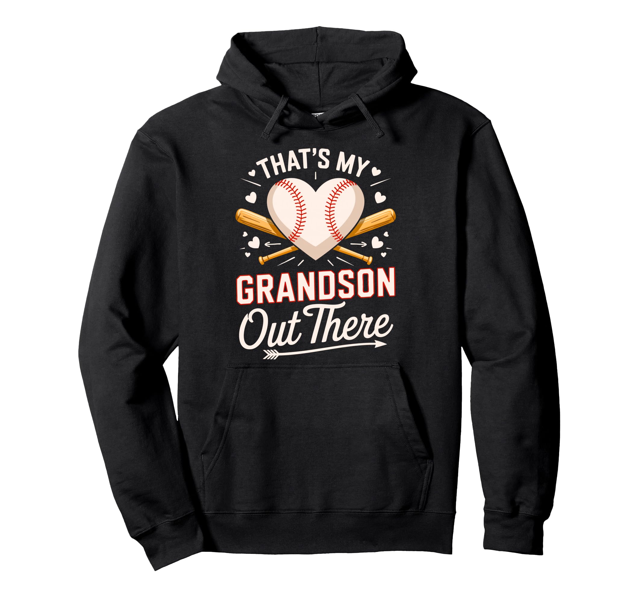 Thats My Grandson Out There Baseball Hoodie - Custom Art Print for Adults - T-Shirt, Sweatshirt, Hoodie