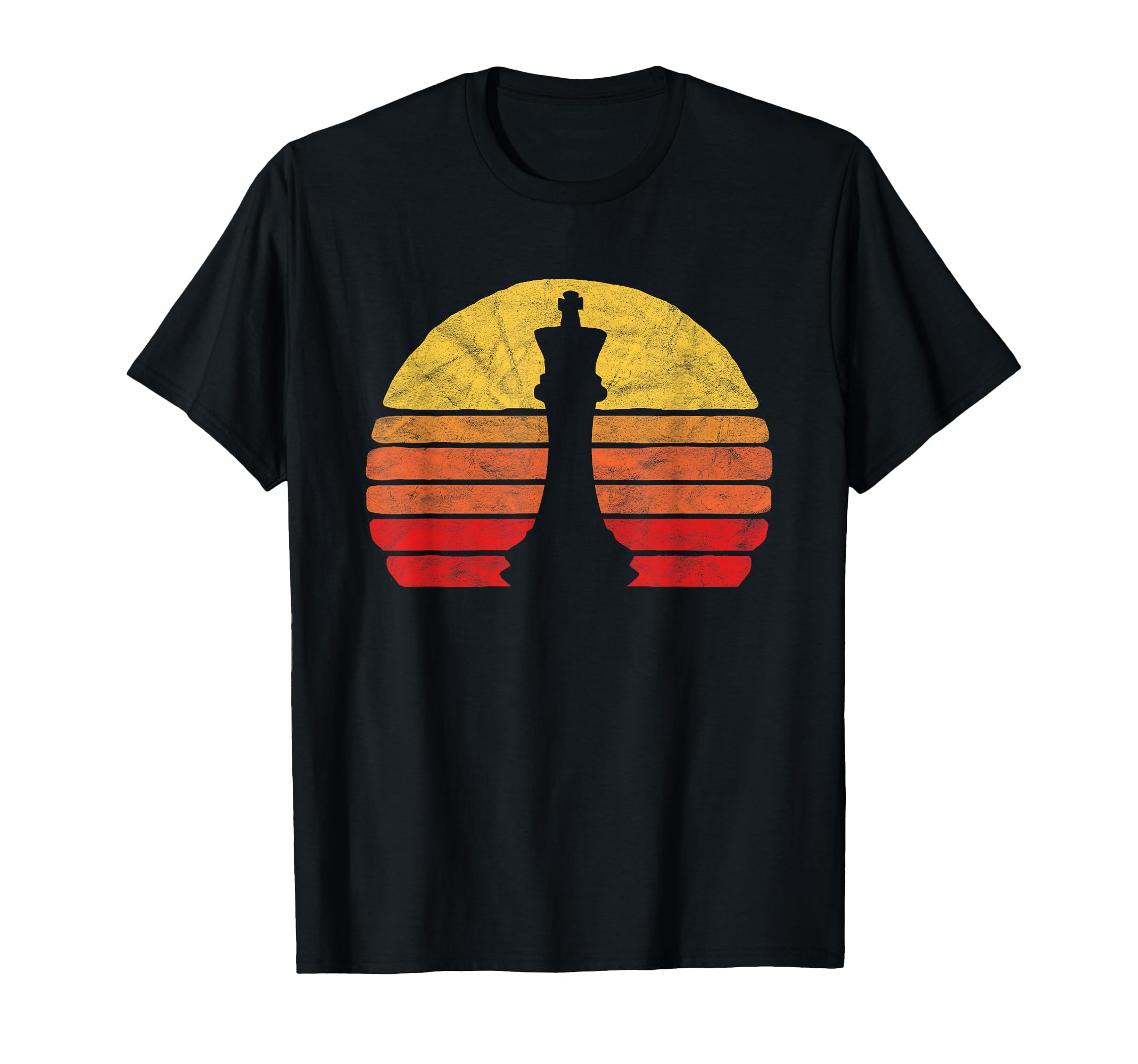 King Chess Piece 80S Sunset T-Shirt - Aesthetic Graphic Men Women - T-Shirt, Sweatshirt, Hoodie