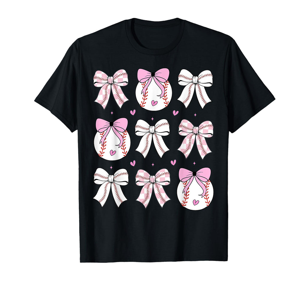 Baseball Mom Bows Baseball Mama Game T-Shirt - Fun Novelty Design Unisex - T-Shirt, Sweatshirt, Hoodie