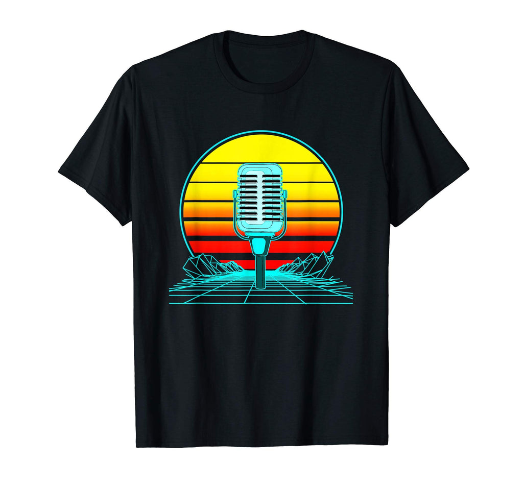 Sunset Podcaster T-Shirt - Fun Novelty Design for Adults - T-Shirt, Sweatshirt, Hoodie