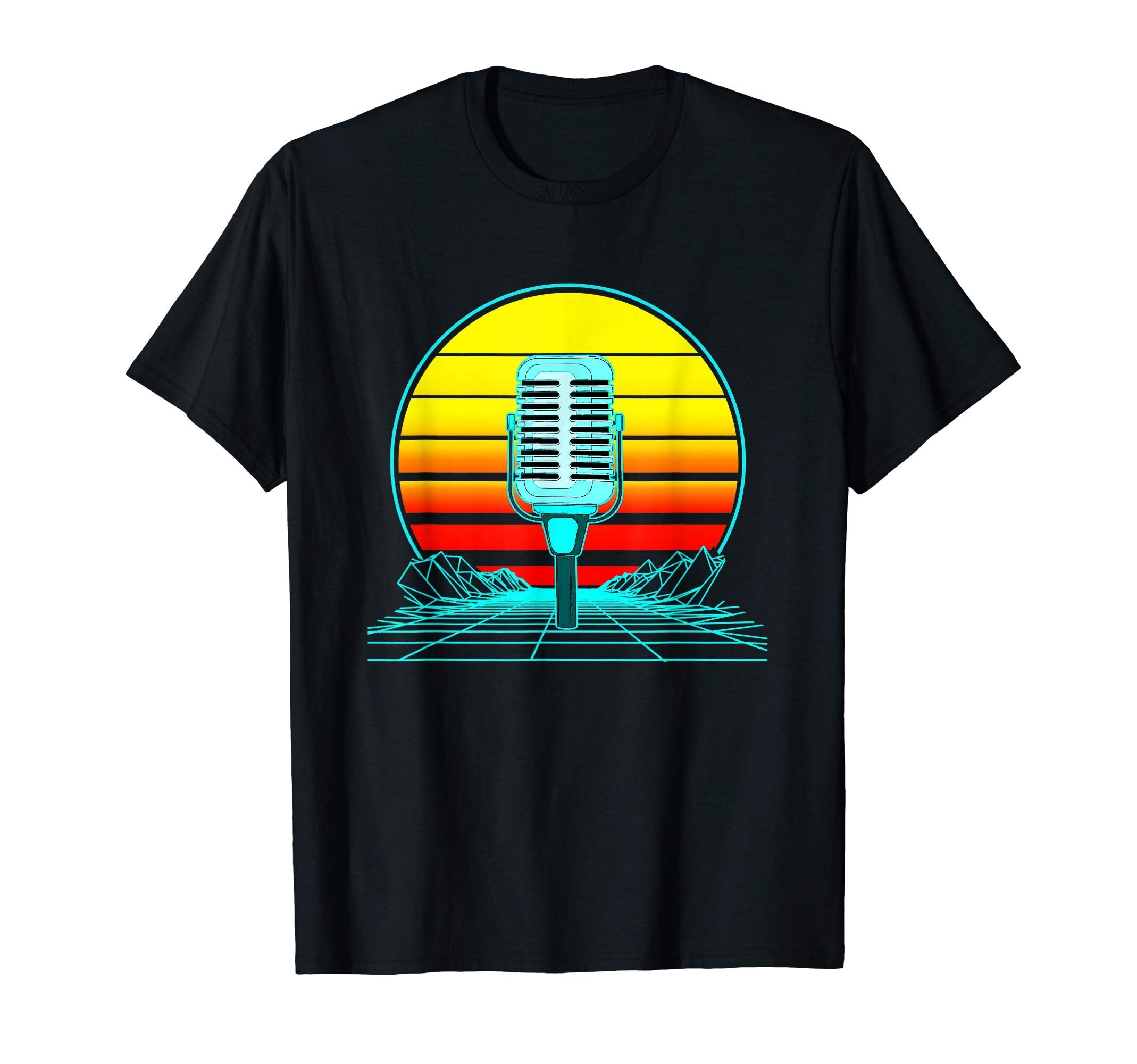 Sunset Podcaster T-Shirt - Fun Novelty Design for Adults - T-Shirt, Sweatshirt, Hoodie