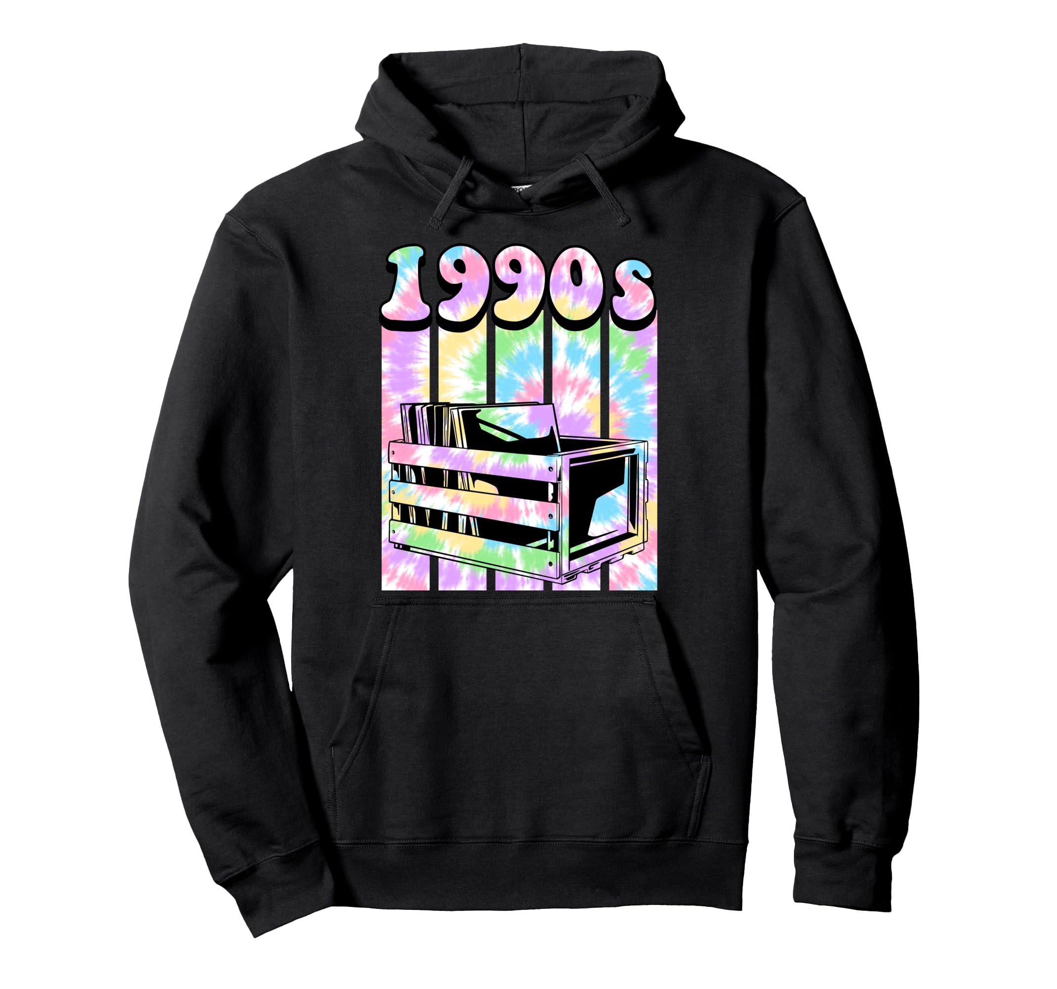 1990S Vinyl Records Back To 90S Hoodie - Custom Art Print Unisex - T-Shirt, Sweatshirt, Hoodie