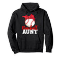 Baseball Aunt Leopard Matching Hoodie - Fun Novelty Design for Adults - T-Shirt, Sweatshirt, Hoodie