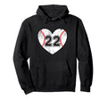 Baseball Heart Player 22 Baseball Parent Hoodie - Trendy Graphic Men Women - T-Shirt, Sweatshirt, Hoodie