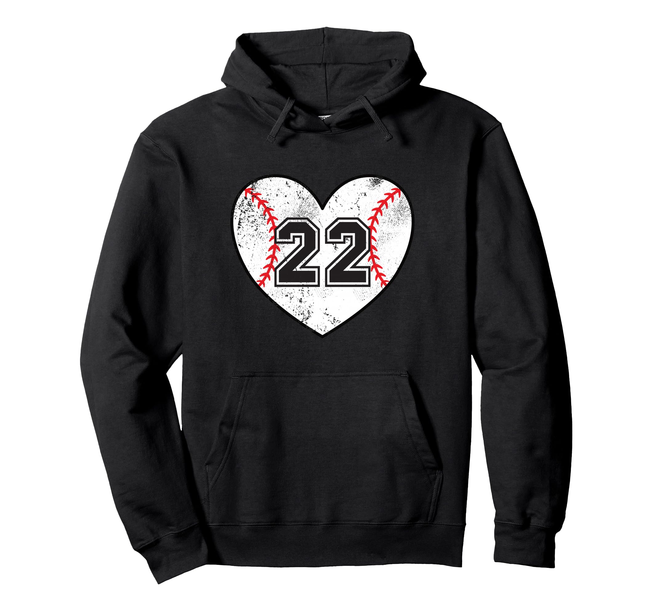 Baseball Heart Player 22 Baseball Parent Hoodie - Trendy Graphic Men Women - T-Shirt, Sweatshirt, Hoodie
