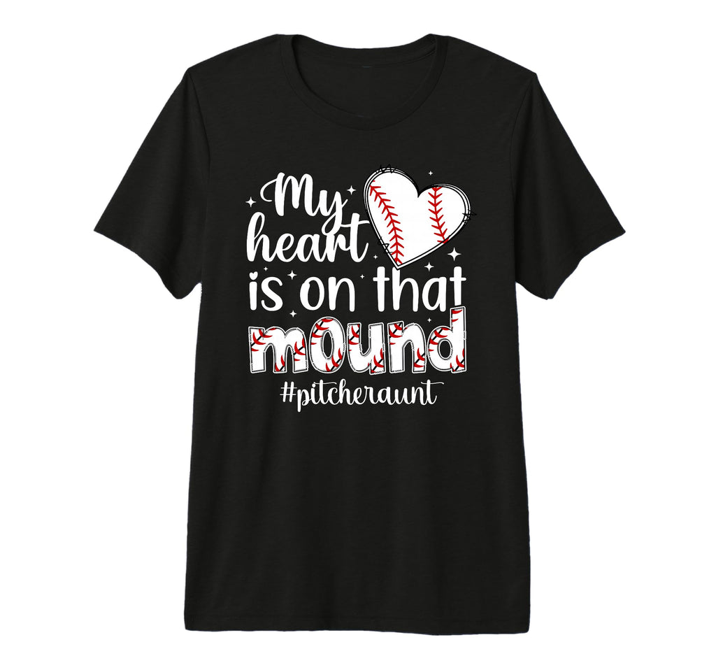 Proud Baseball Pitcher Aunt Baseball T-Shirt - Graphic Print Men Women - T-Shirt, Sweatshirt, Hoodie