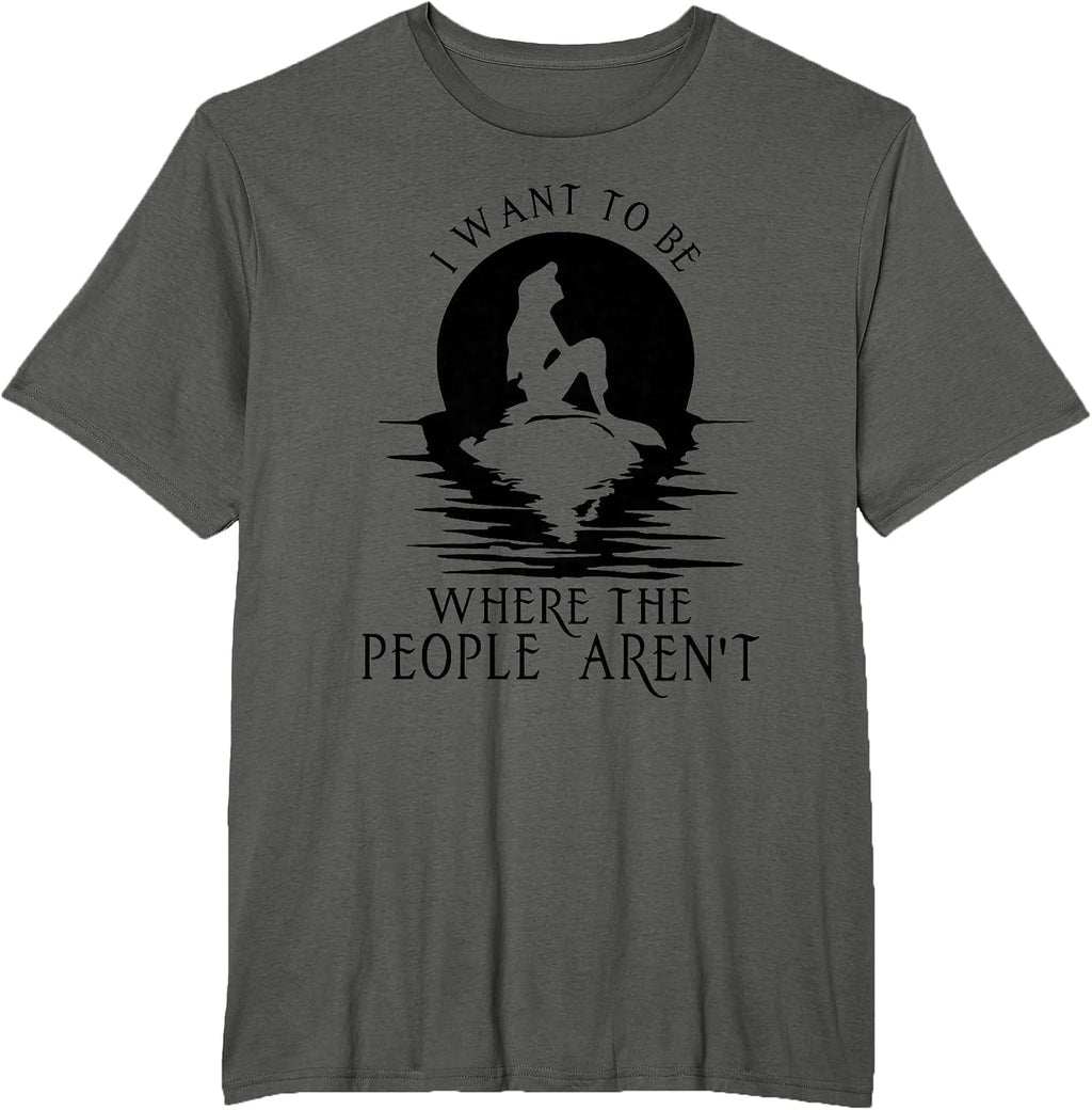 I WANT TO BE WHERE THE PEOPLE AREN'T - Adult & Kids T-Shirts, Sweatshirts & Hoodies apparel design preview 1