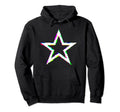 Cyber Y2K Star Front Black And White Hoodie - Custom Art Print for Adults - T-Shirt, Sweatshirt, Hoodie
