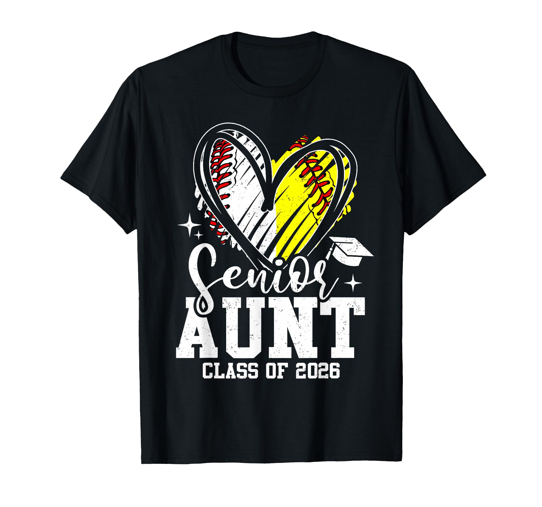 Senior Aunt Class 2026 Baseball Softball T-Shirt - Graphic Print Men Women - T-Shirt, Sweatshirt, Hoodie