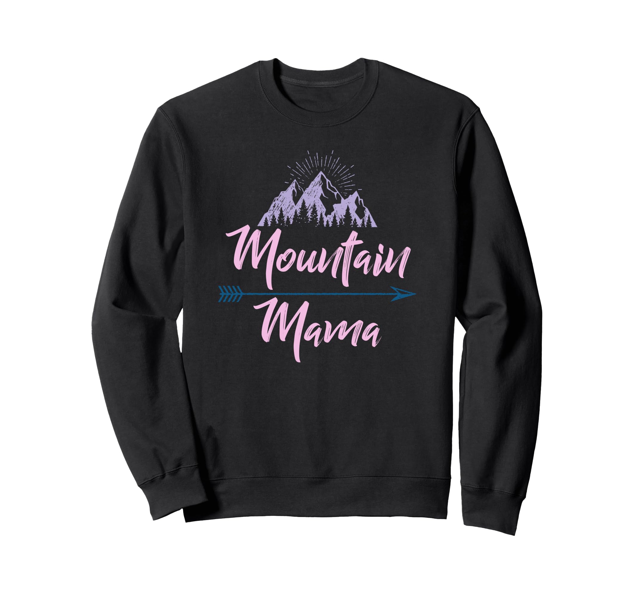 Distressed Pastel Mountain Sweatshirt - Casual Everyday Wear for Adults - T-Shirt, Sweatshirt, Hoodie