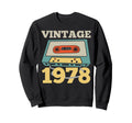 1978 Birthday Party Cassette Sweatshirt - Casual Everyday Wear Men Women - T-Shirt, Sweatshirt, Hoodie