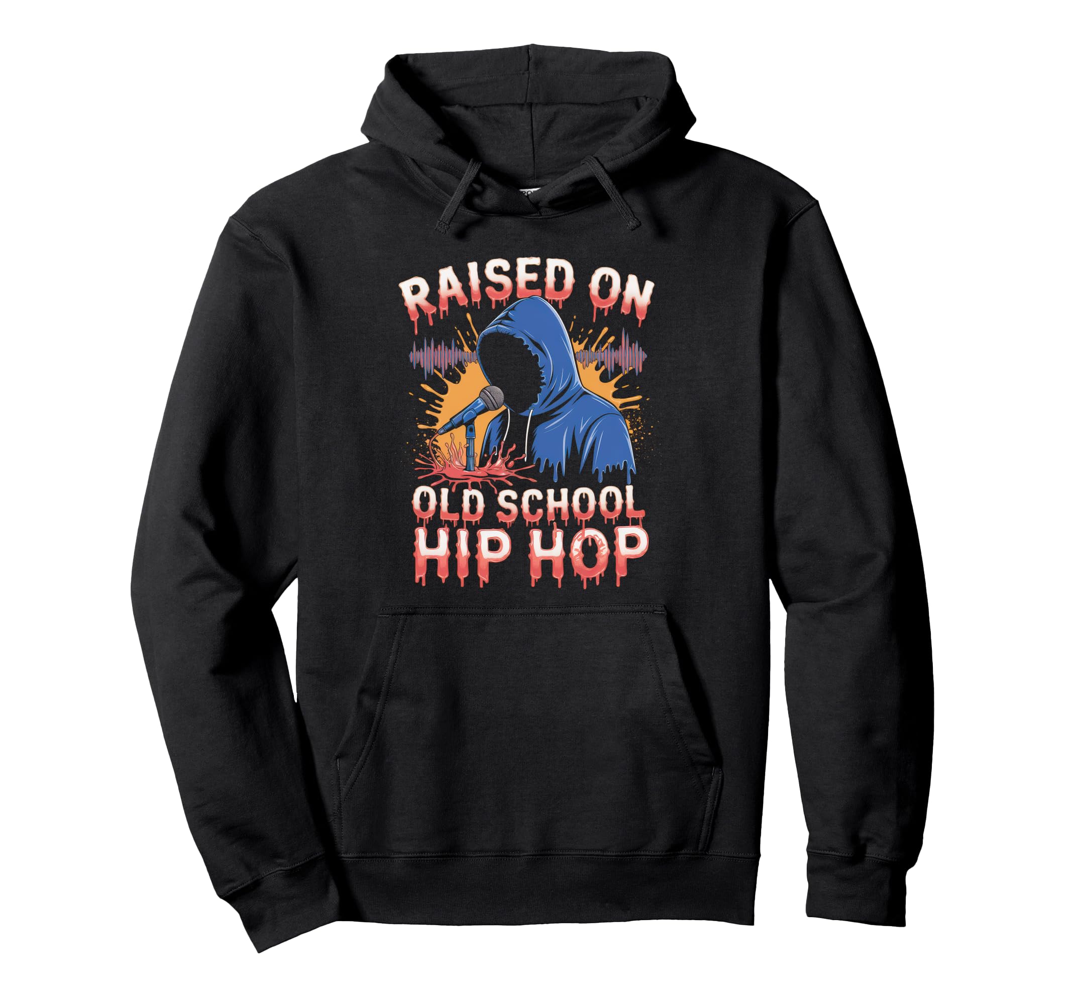 Raised Old School Hip Hop Cassette Hoodie - Unique Graphic for Adults - T-Shirt, Sweatshirt, Hoodie