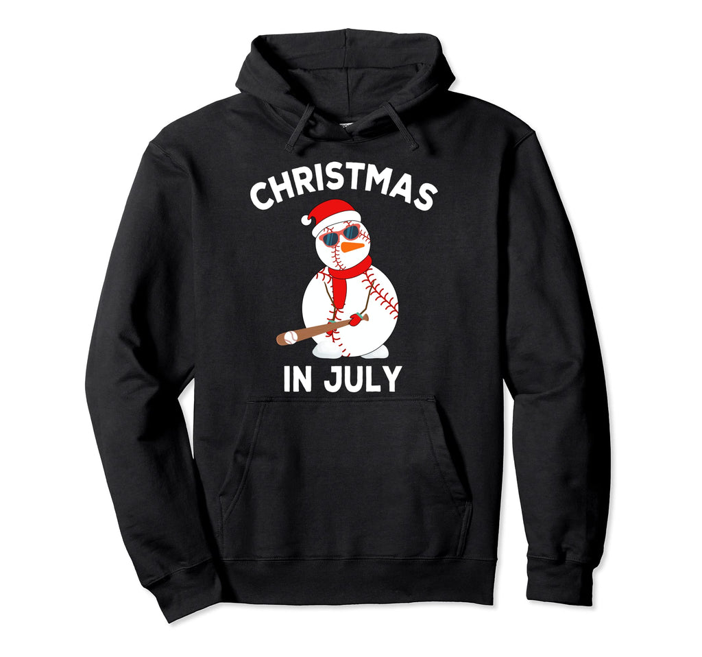 July Baseball Snowman Baseball Mom Hoodie - Aesthetic Graphic Men Women - T-Shirt, Sweatshirt, Hoodie