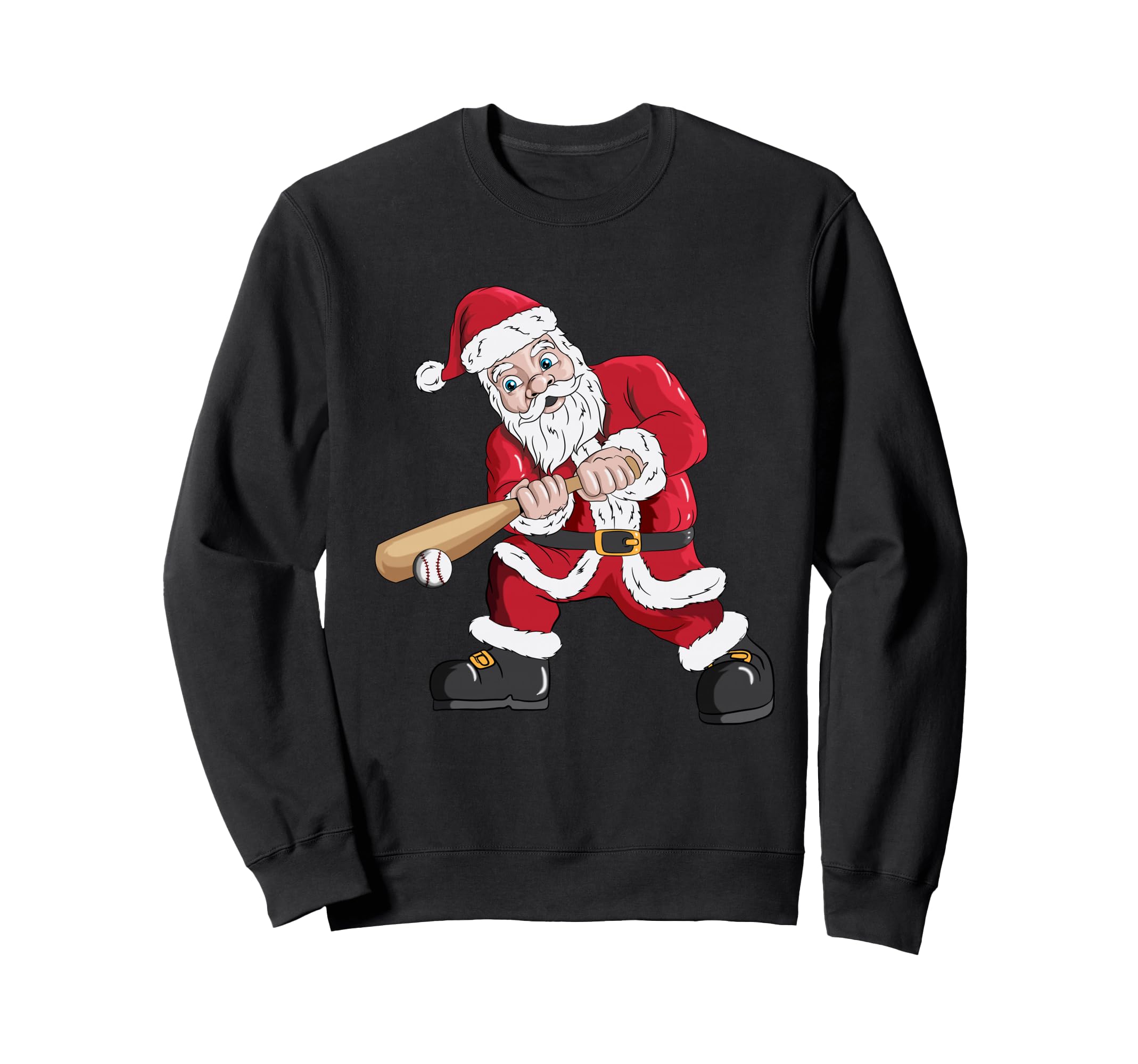 Santa Claus Baseball Bat Baseball Sweatshirt - Minimalist Print Men Women - T-Shirt, Sweatshirt, Hoodie
