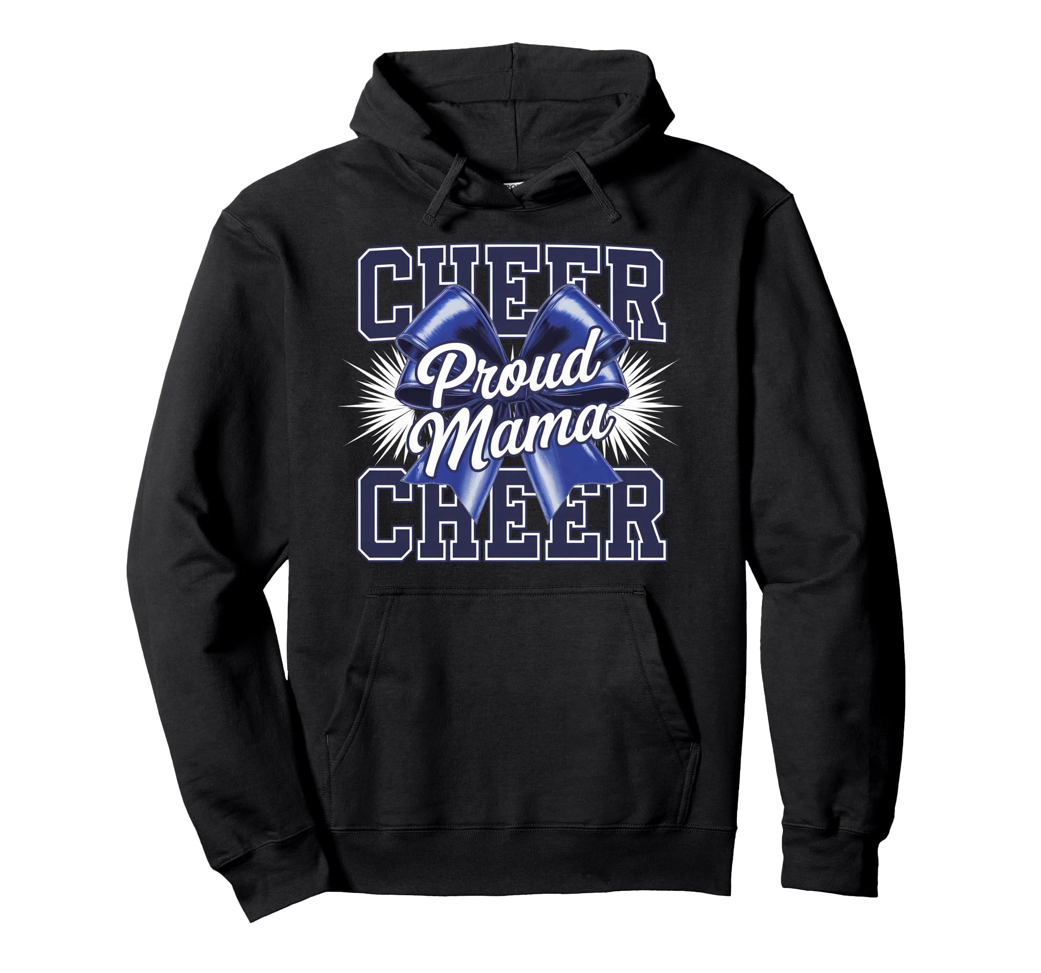 Cheer Mom Mother Bow Cheerleader Game Hoodie - Trendy Graphic for Adults - T-Shirt, Sweatshirt, Hoodie