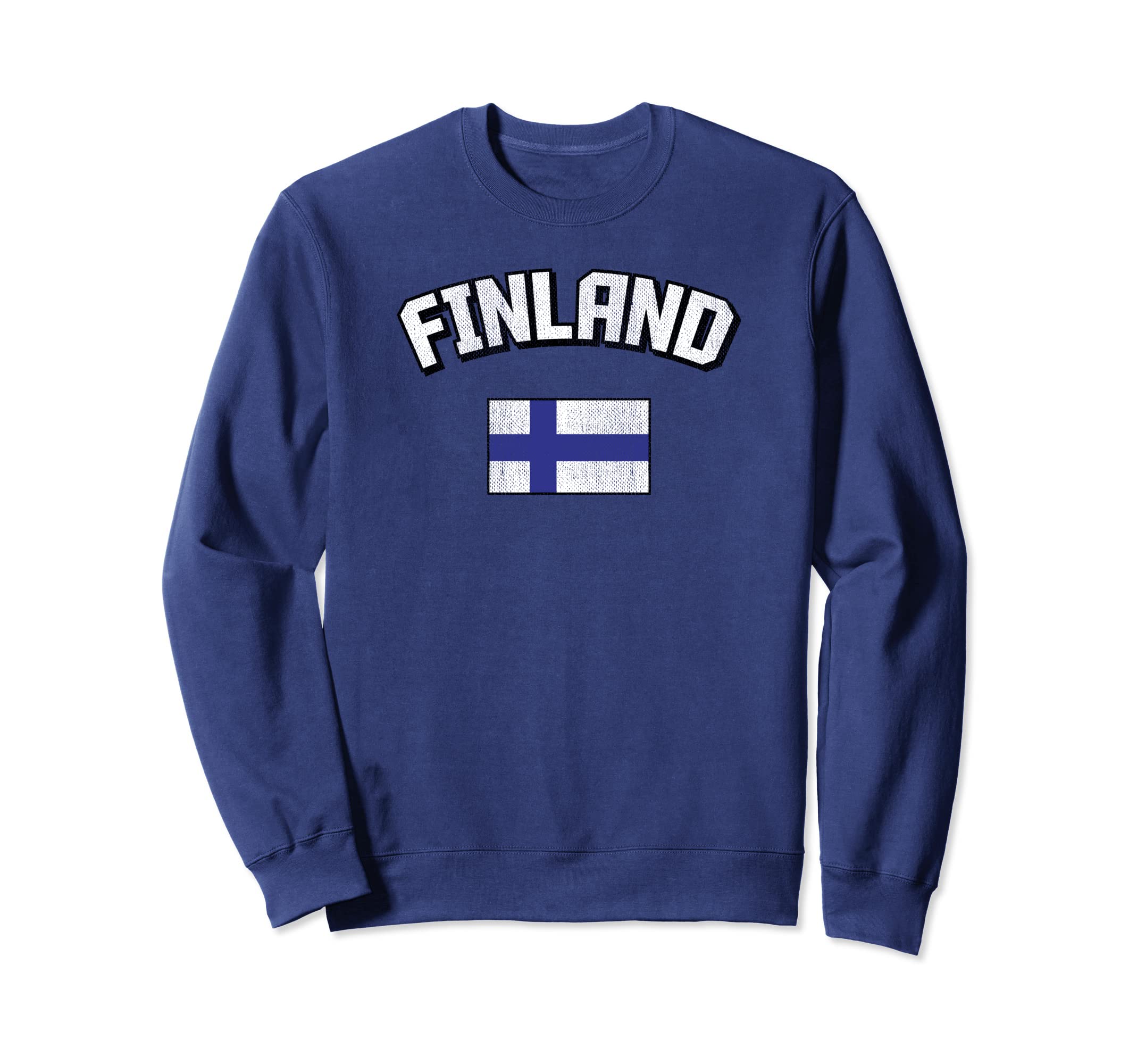 Finland Flag Distressed Finnish Sweatshirt - Novelty Apparel Men Women - T-Shirt, Sweatshirt, Hoodie