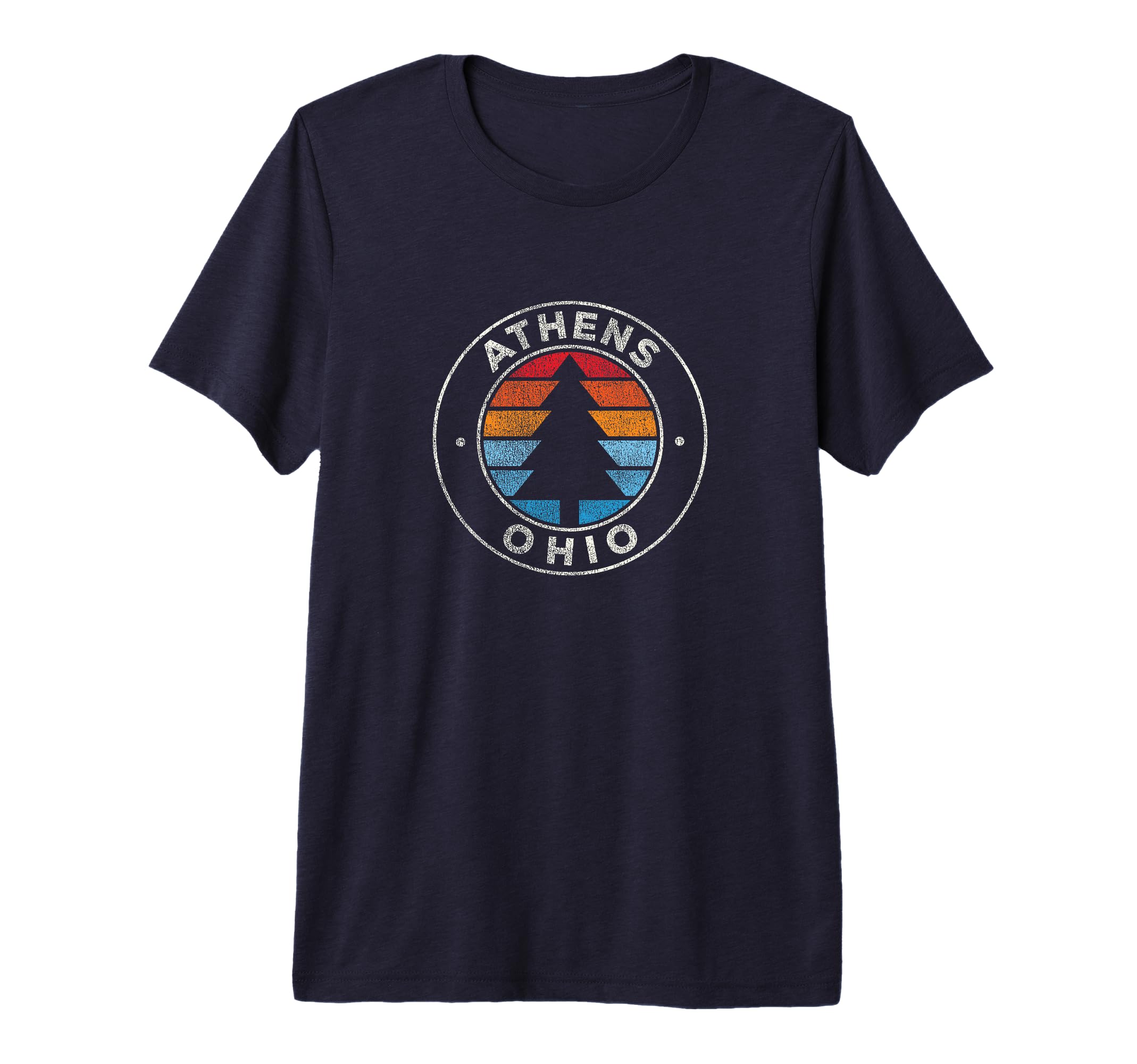 Athens Ohio Oh 70S Tri Blend T-Shirt - Aesthetic Graphic for Adults - T-Shirt, Sweatshirt, Hoodie