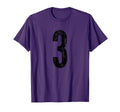 Number 3 Three Distressed Sports Summer T-Shirt - Streetwear Style Unisex - T-Shirt, Sweatshirt, Hoodie