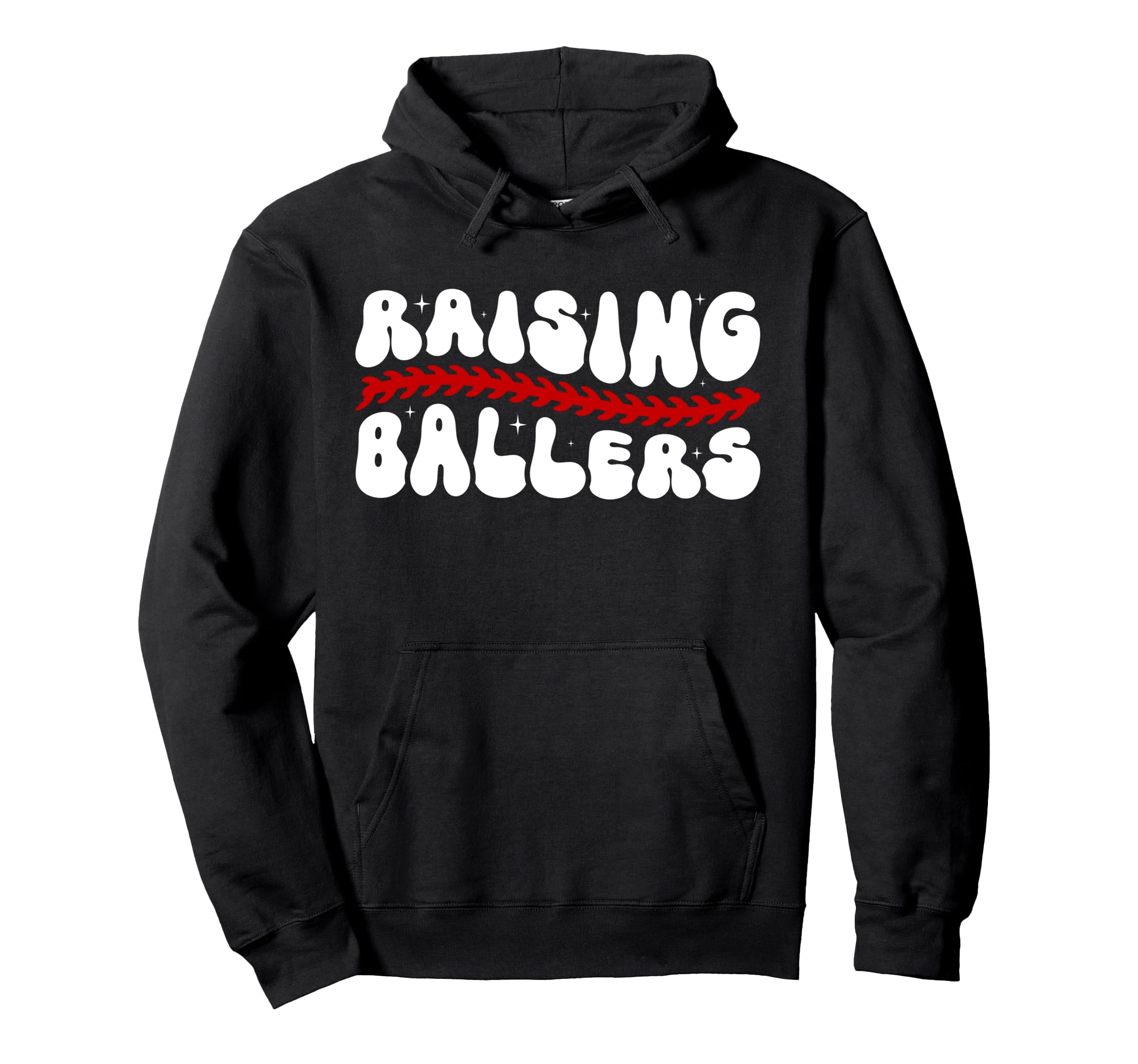 Raising Ballers Groovy Baseball Hoodie - Novelty Apparel Men Women - T-Shirt, Sweatshirt, Hoodie