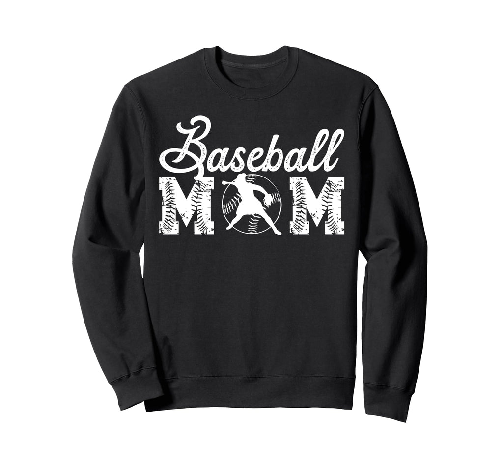 Baseball Mom Sweatshirt - Aesthetic Graphic Men Women - T-Shirt, Sweatshirt, Hoodie