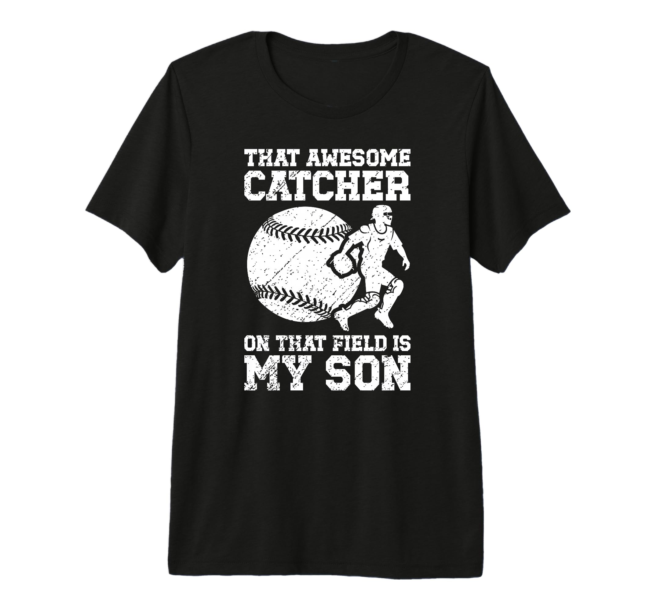 Baseball Catcher Mom Proud T-Shirt - Casual Everyday Wear for Adults - T-Shirt, Sweatshirt, Hoodie