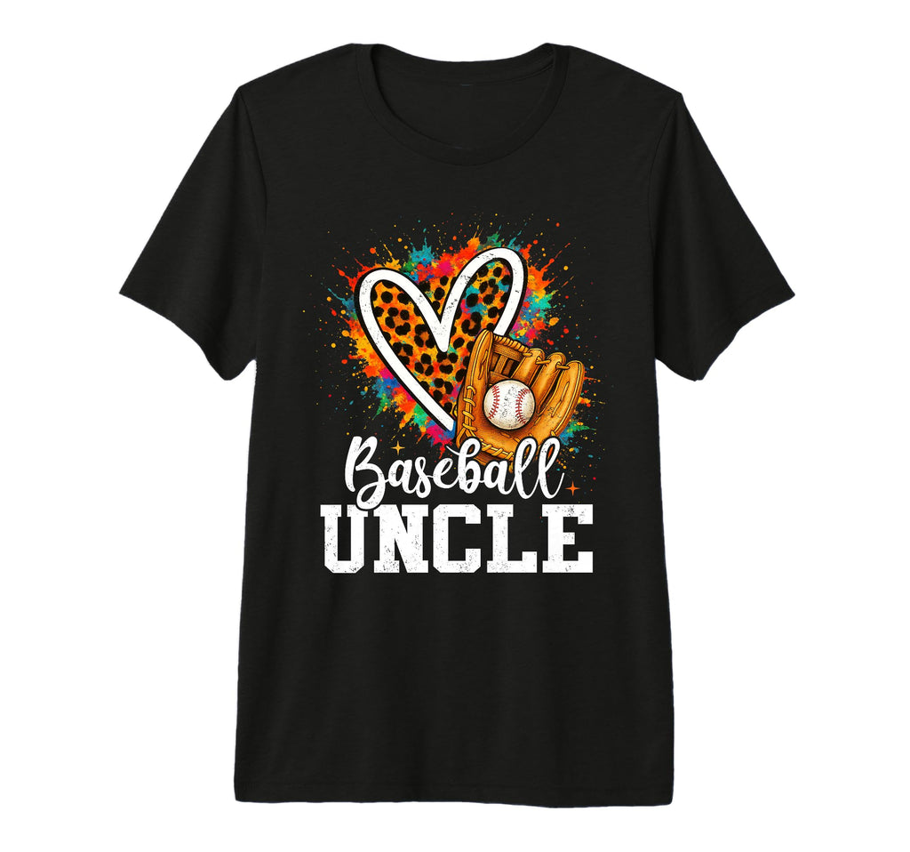 Baseball Uncle Colorful Tri Blend T-Shirt - Custom Art Print for Adults - T-Shirt, Sweatshirt, Hoodie