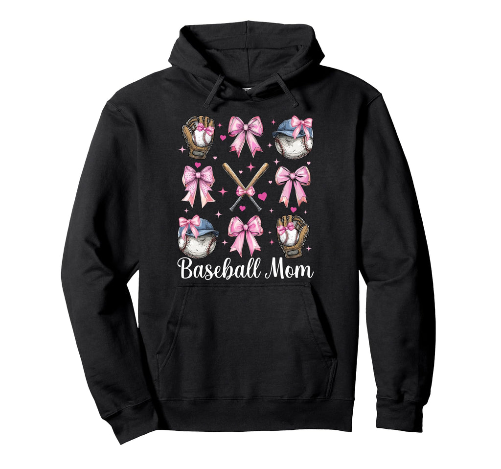 Baseball Mom Baseball Mama Mothers Hoodie - Aesthetic Graphic for Adults - T-Shirt, Sweatshirt, Hoodie