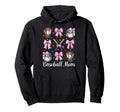 Baseball Mom Baseball Mama Mothers Hoodie - Aesthetic Graphic for Adults - T-Shirt, Sweatshirt, Hoodie