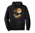 Three Sloth Parody Howling Moon Wildlife Hoodie - Graphic Print Men Women - T-Shirt, Sweatshirt, Hoodie