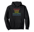 Peace Love And Oxford Commas Hoodie - Unique Graphic Unisex - T-Shirt, Sweatshirt, Hoodie