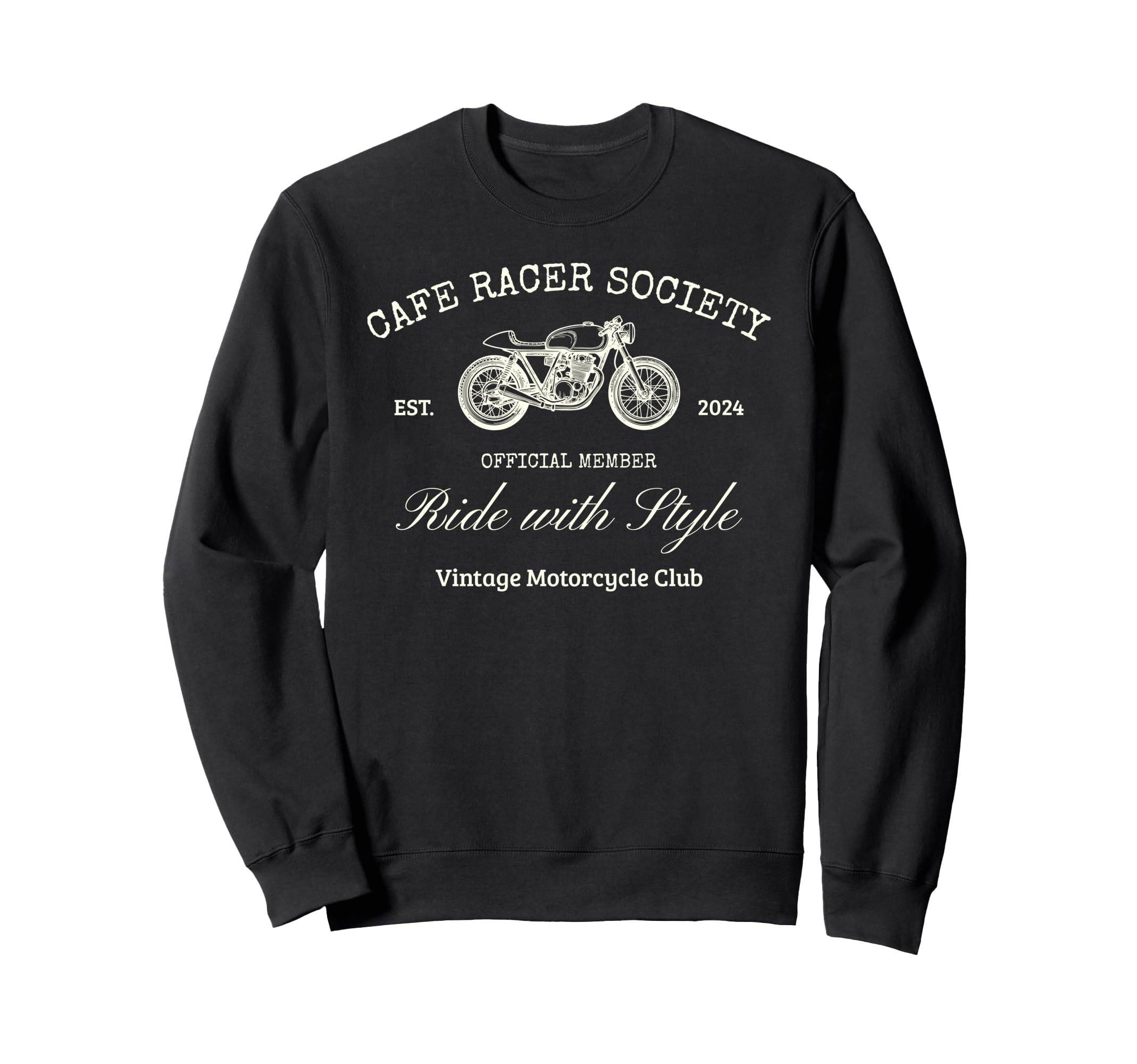 Motorcycle Club Cafe Racer Sweatshirt - Unique Graphic Men Women - T-Shirt, Sweatshirt, Hoodie