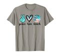 Peace Love Beach Summer Hippie Ocean T-Shirt - Trendy Graphic Unisex - T-Shirt, Sweatshirt, Hoodie