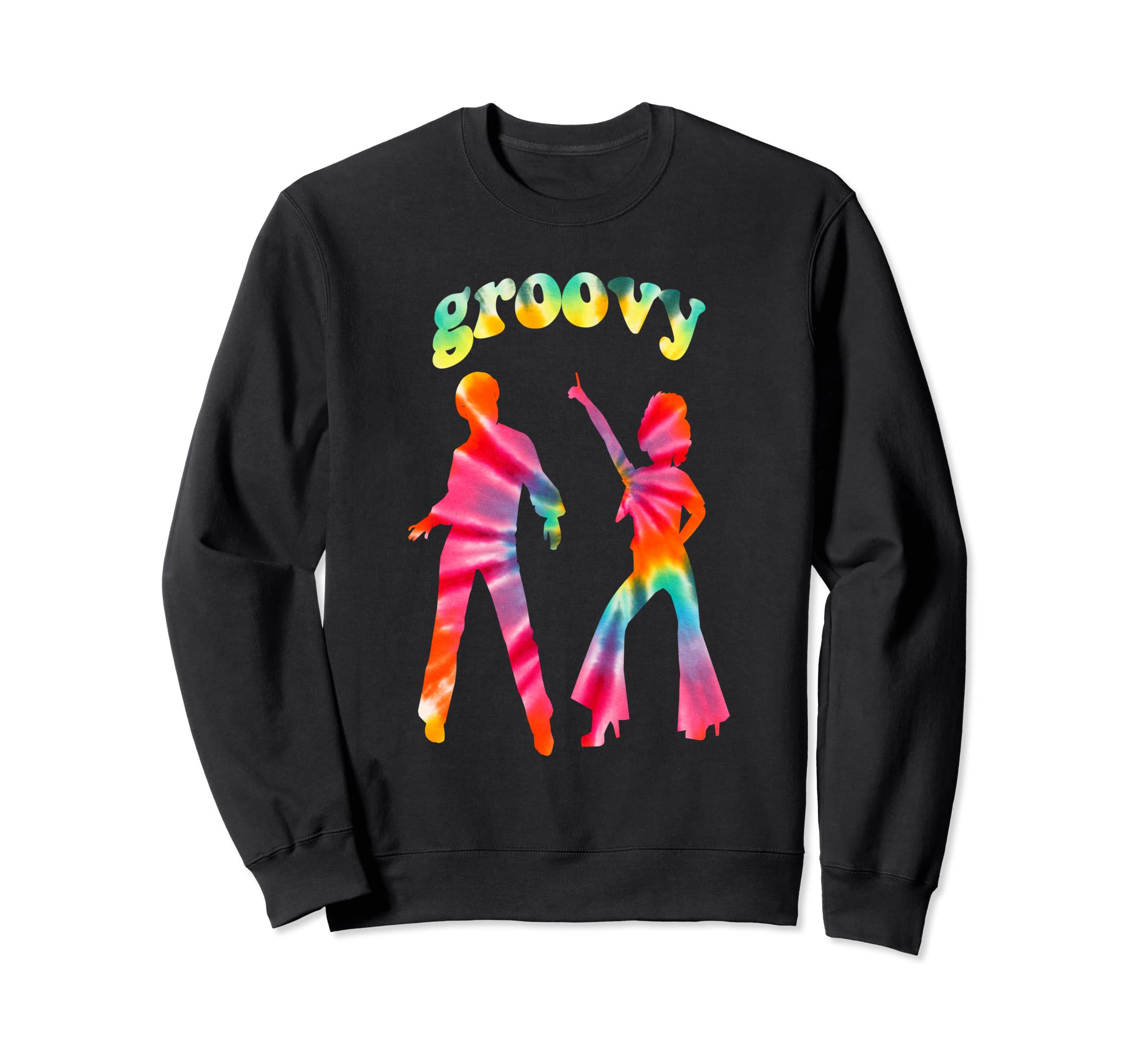 Tie Dye Groovy Roller Disco Sweatshirt - Aesthetic Graphic Men Women - T-Shirt, Sweatshirt, Hoodie