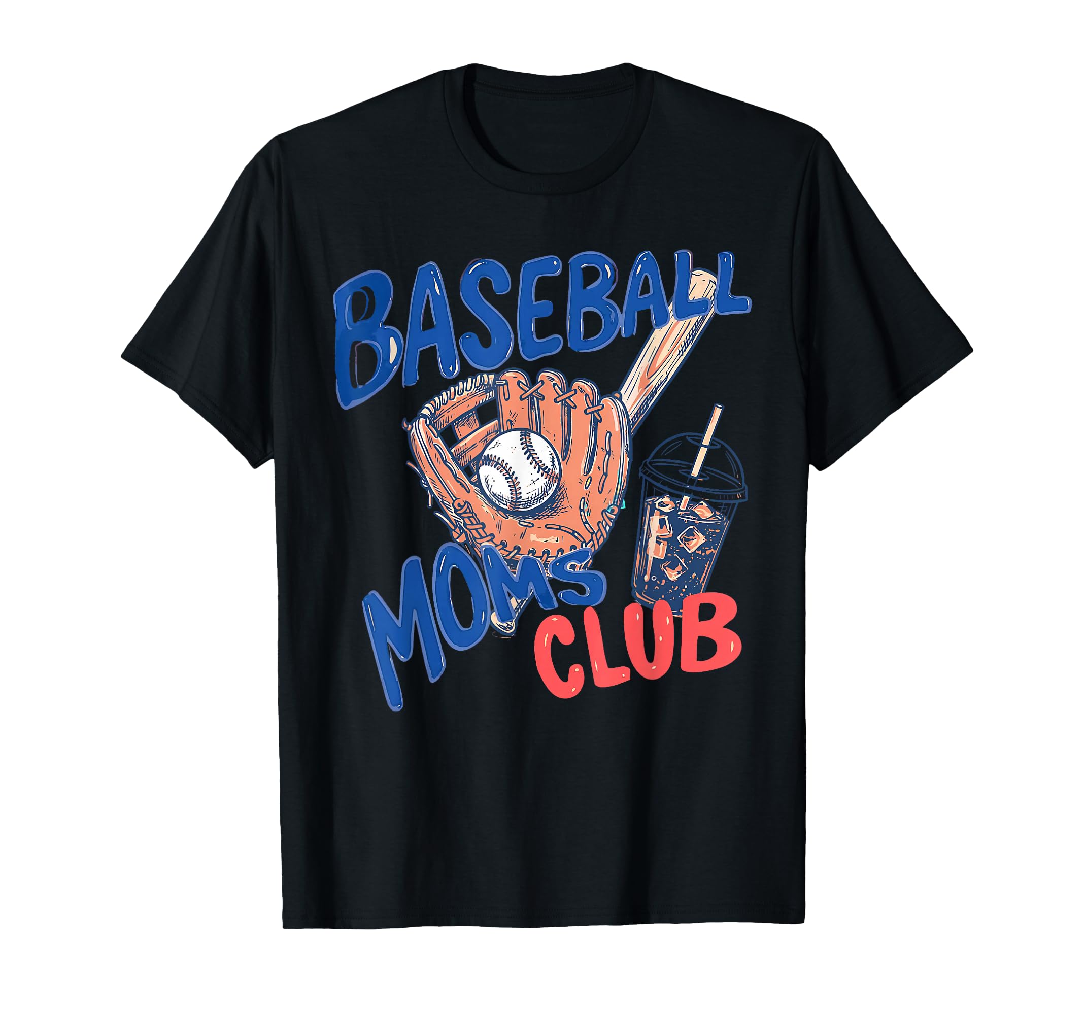 Baseball Moms Club Happy Game Day T-Shirt - Graphic Print for Adults - T-Shirt, Sweatshirt, Hoodie