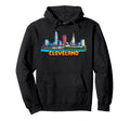 Cleveland 8 Bit Video Arcade Gamer Gaming Hoodie - Graphic Print Men Women - T-Shirt, Sweatshirt, Hoodie