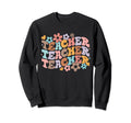 Floral Teacher Boho Groovy Sweatshirt - Fun Novelty Design for Adults - T-Shirt, Sweatshirt, Hoodie