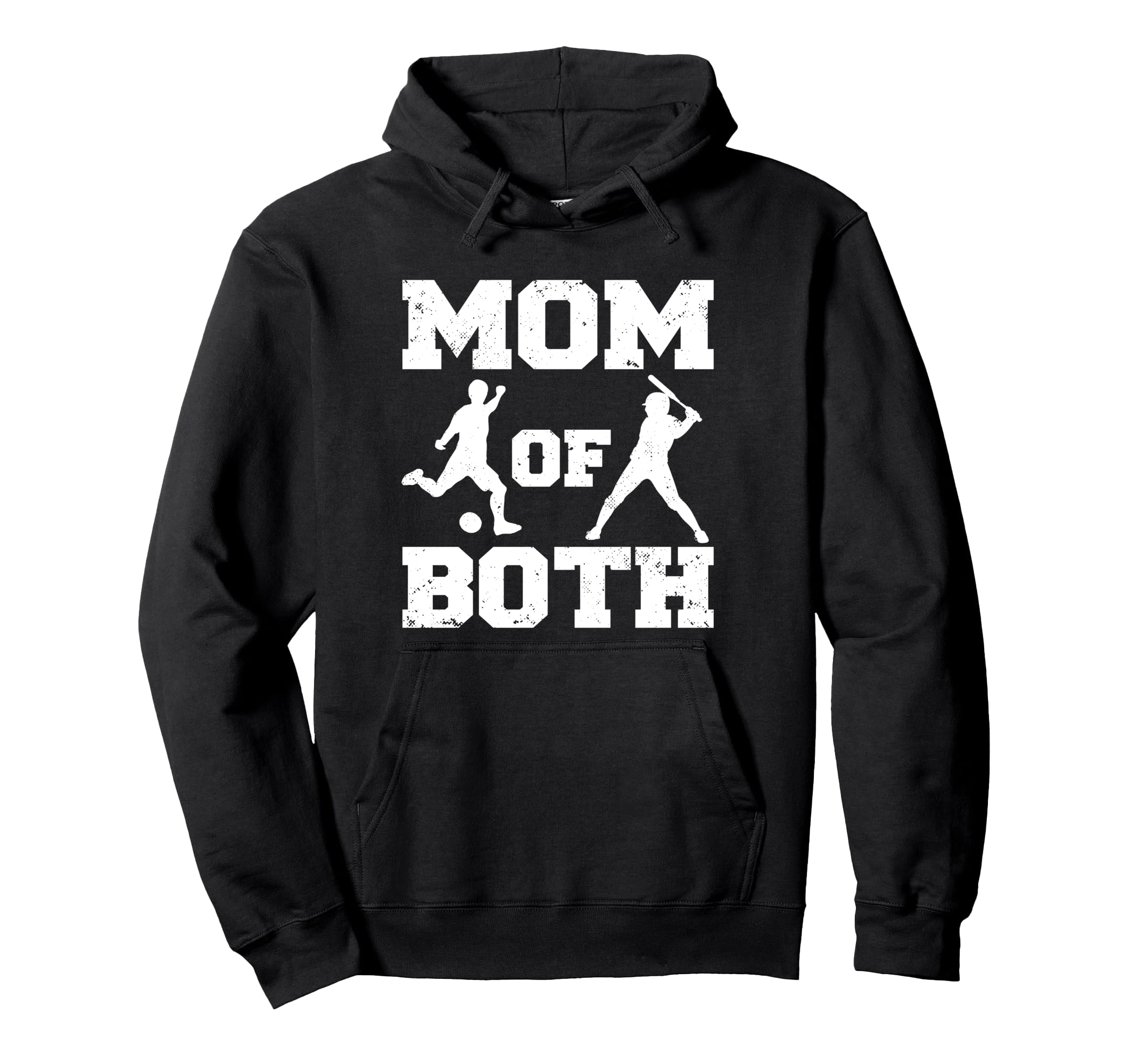 Mom Both Funny Soccer Baseball Mom Hoodie - Graphic Print Men Women - T-Shirt, Sweatshirt, Hoodie