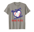 My Heart Is Behind Home Plate Baseball T-Shirt - Aesthetic Graphic Unisex - T-Shirt, Sweatshirt, Hoodie