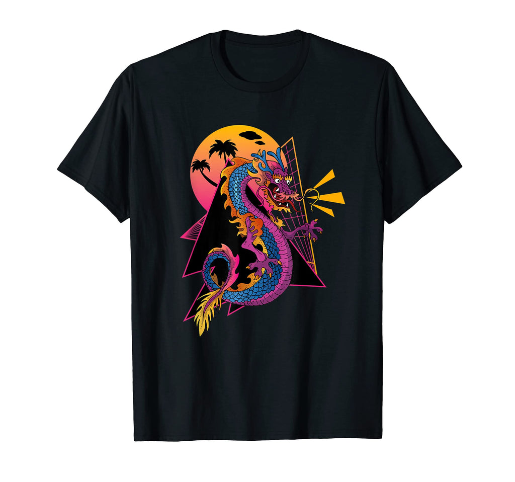 80S Chinese Dragon East Asian Mythology T-Shirt - Graphic Print for Adults - T-Shirt, Sweatshirt, Hoodie