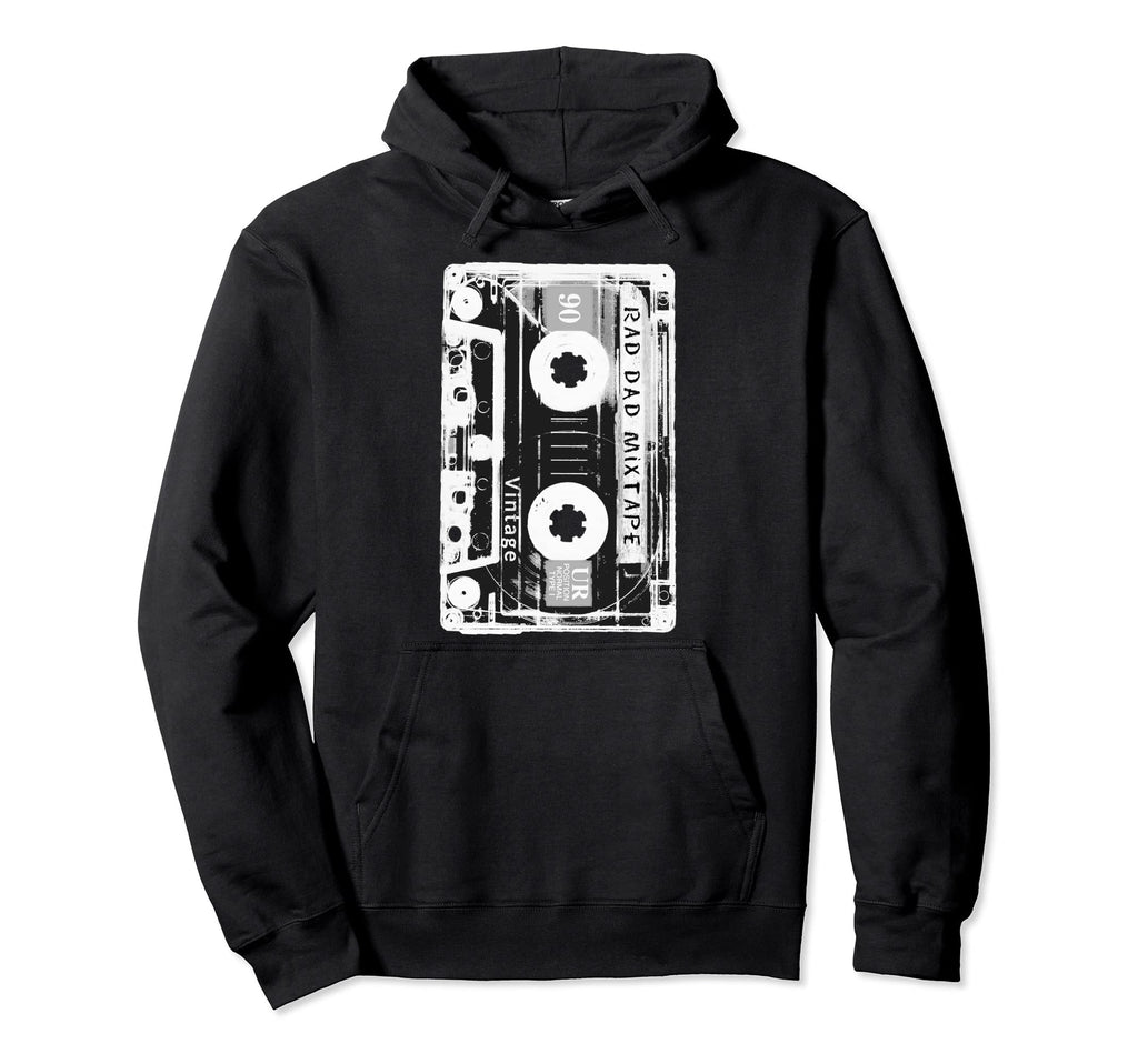 Rad Dad Mixtape Father Day Distressed Hoodie - Streetwear Style Men Women - T-Shirt, Sweatshirt, Hoodie