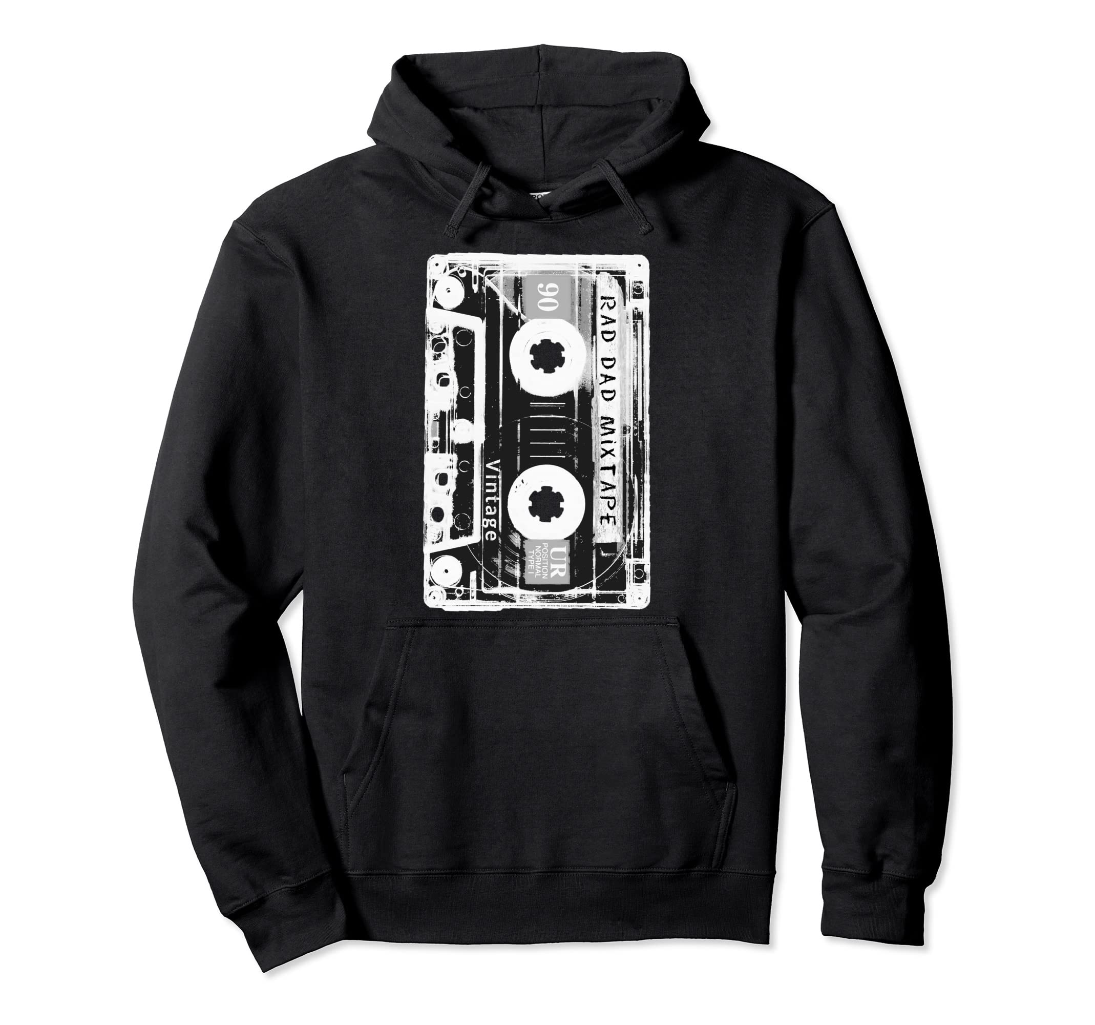 Rad Dad Mixtape Father Day Distressed Hoodie - Streetwear Style Men Women - T-Shirt, Sweatshirt, Hoodie