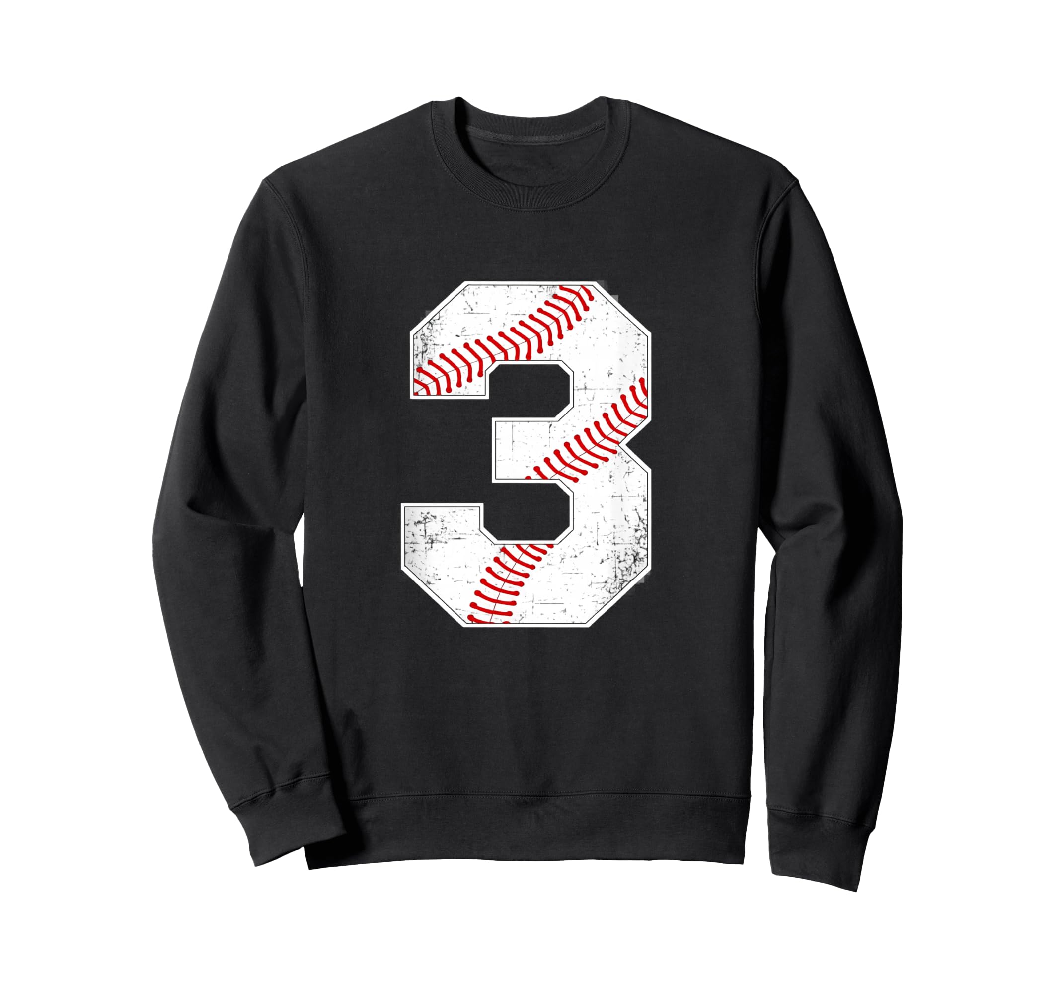 Baseball Fan Number 3 Sports Sweatshirt - Casual Everyday Wear for Adults - T-Shirt, Sweatshirt, Hoodie